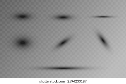 Round black shadows set on transparent background
Large vector set of round shadows, highlights
