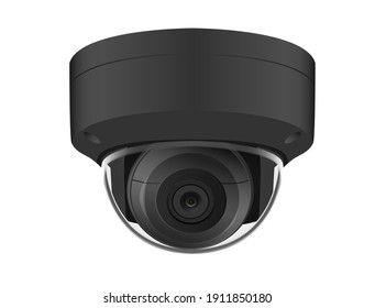 Round Black Surveillance Camera Cctv