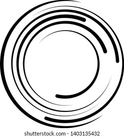Round black vector shapes. Design elements. Abstract vector banners.
