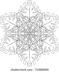 round black and white mandala