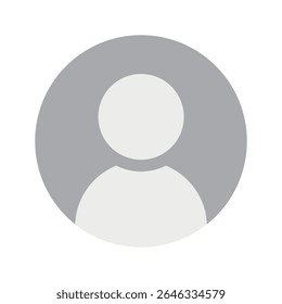 Round blank avatar vector art icon design
