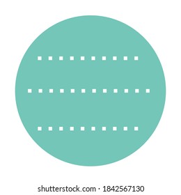 Round blank lined memo note sticky sheet isolated on white