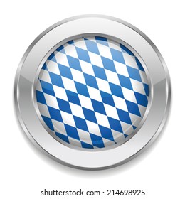 Round blank oktoberfest button on white background