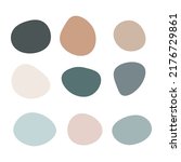 Round blob, circles, empty label. Abstract irregular shapes, set of bubbles. Organic color shapes, hand drawn vector elements