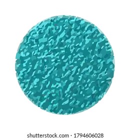 Round blue bead icon in grunge style - isolated on white background - vector. Abstract element for design