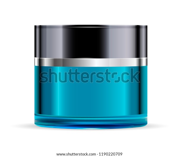 Download Round Blue Glass Jar Black Glossy Stock Vector Royalty Free 1190220709