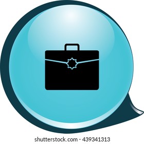 round blue icon vector illustration diplomat
