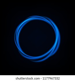 Round blue light twisted, Suitable for product advertising, product design, and other. Vector Illustration