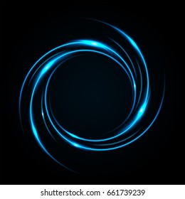 Round blue light twisted, Suitable for product advertising, product design, and other. Vector Illustration