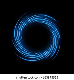 Round blue light twisted, Suitable for product advertising, product design, and other. Vector Illustration