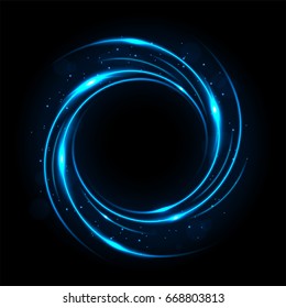 Round blue light twisted, Suitable for product advertising, product design, and other. Vector Illustration