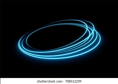 Round blue light twisted, Suitable for product advertising, product design, and other. Vector Illustration