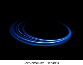 Round blue light twisted, Suitable for product advertising, product design, and other. Vector Illustration