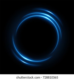 Round blue light twisted, Suitable for product advertising, product design, and other. Vector Illustration