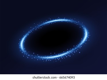Round blue shiny with sparks. Suitable for product advertising, product design, and other. Vector illustration