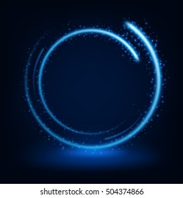 Blue Particles Liquid Dynamic Flow On Stock Vector (Royalty Free ...