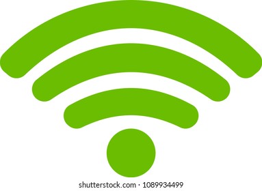 Round Blue Signal icon of radio wave status 4