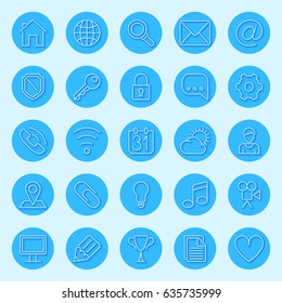 Round Blue Web Icons