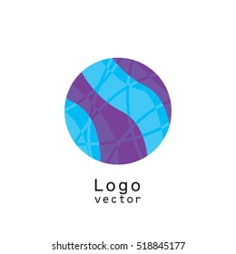 Round blue-purple logo. Vector illustration.