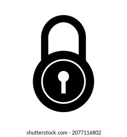 Icono de seguridad o seguridad de bloqueo de reloj redondo o bloqueo de signos. Imagen vectorial.