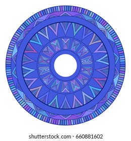 Round boho ornament. Native pattern. Vector element for your creativity