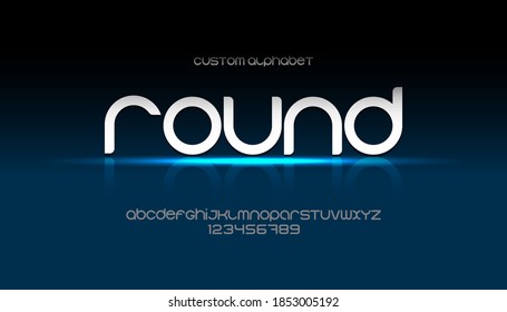 Round Bold Alphabet With Rounded And Soft Corners. Modern Font For Advertising, Web, Event, Child Party, Other Business.