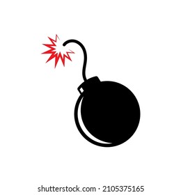 Round bomb icon design template vector isolated