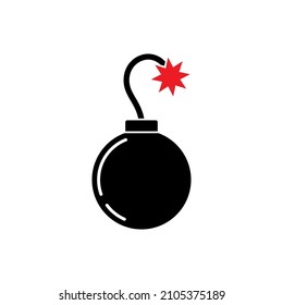 Round bomb icon design template vector isolated
