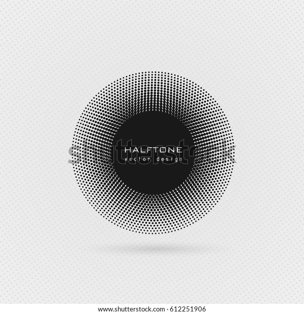 Round border. Circle frame. Vector halftone\
dots texture. Abstract\
background