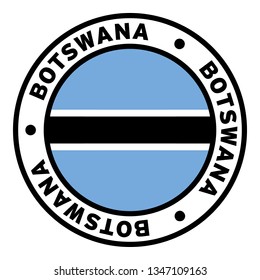 Round Botswana Flag Clipart