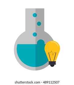 round bottom chemistry flask and lightbulb icon