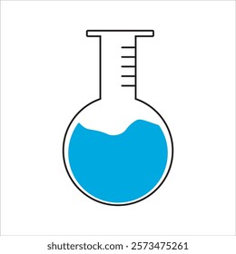 Round Bottom Flask in blue Chemistry