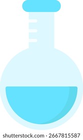 Round Bottom Flask with Blue Liquid