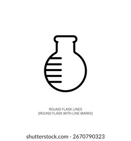 Round Bottom Flask with Measuring Lines