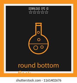 round bottom flask vector icon