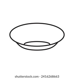 round bowl icon. editable icon vectors on white background. Tableware, bowls, plates, High quality design element. Editable linear style stroke. Vector icon.