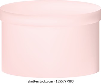 Round Box Container Vector Illustration 