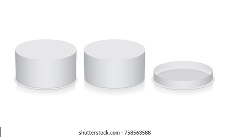 round box is easy to change colors mock up vector template