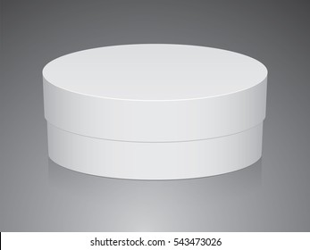 Round box for your design and logo. Easy to change colors. EPS10