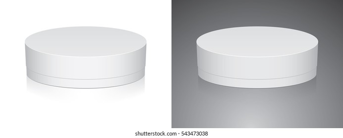 Round box for your design and logo. Easy to change colors. EPS10