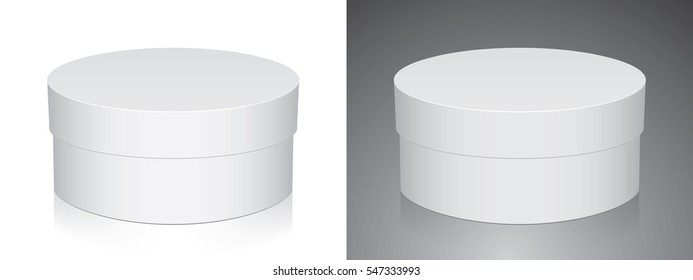 Round box for your design and logo. Easy to change colors. EPS10