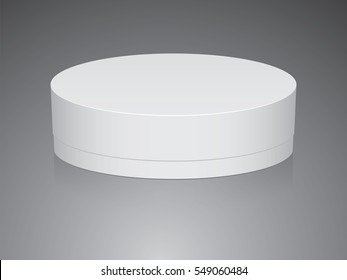 Round box for your design and logo. Easy to change colors. EPS10