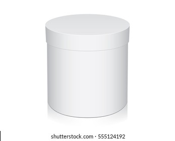 Round box for your design and logo. Easy to change colors. EPS10