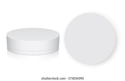 Round box for your design and logo. Easy to change colors. EPS10
