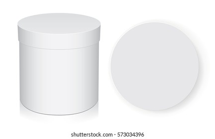 Round box for your design and logo. Easy to change colors. EPS10
