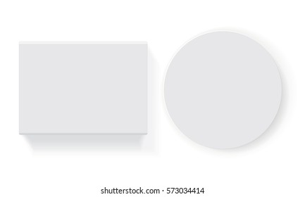 Round box for your design and logo. Easy to change colors. EPS10
