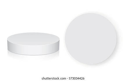 Round box for your design and logo. Easy to change colors. EPS10
