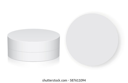 Round box for your design and logo. Easy to change colors. EPS10