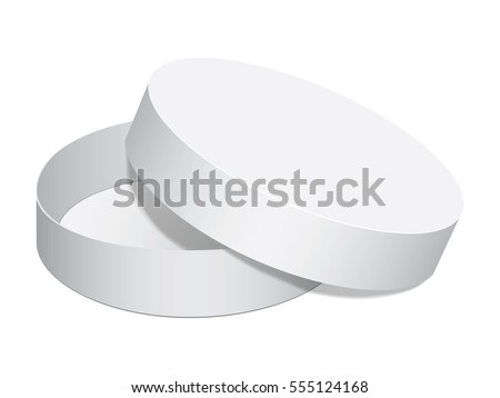 Round box for your design and logo. Easy to change colors. EPS10