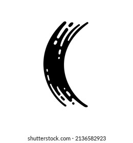 Round bracket sign vector illustration.